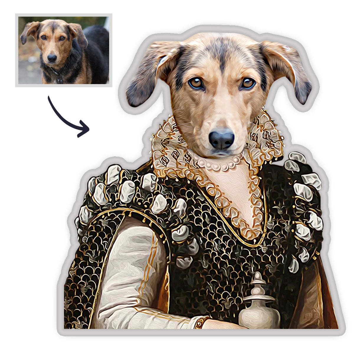 Haustier Porträt Kissen Königin Haustier MiniMe Kissen Königliches Haustier Körperkissen Gesichtskissen