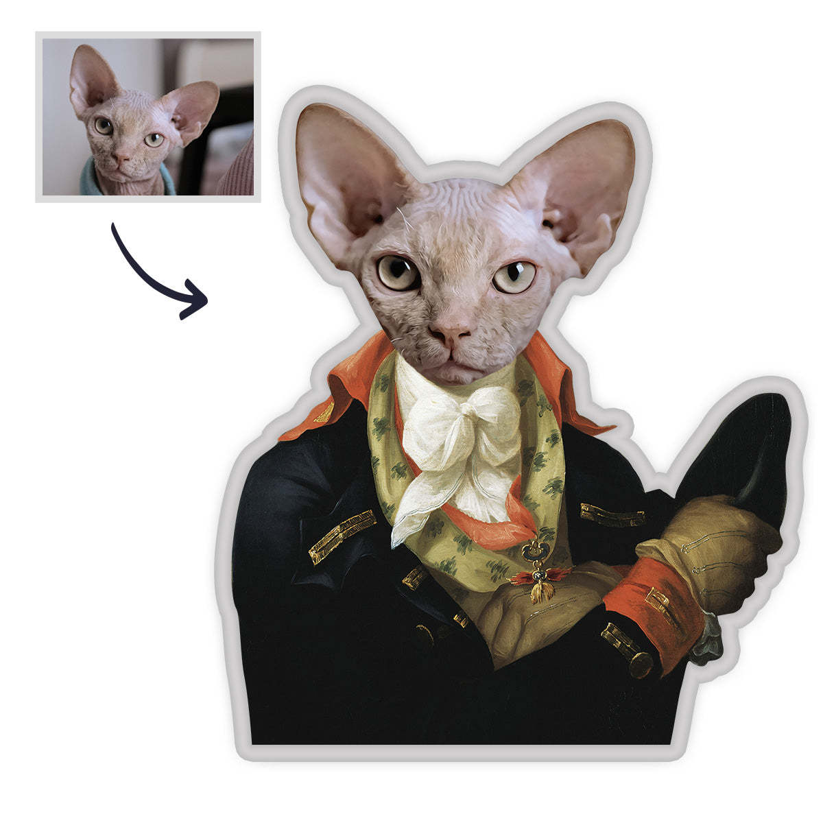 Individuelles Haustier Porträt Kissen Personalisiertes MiniMe Kissen Allgemeines Haustier Körperkissen