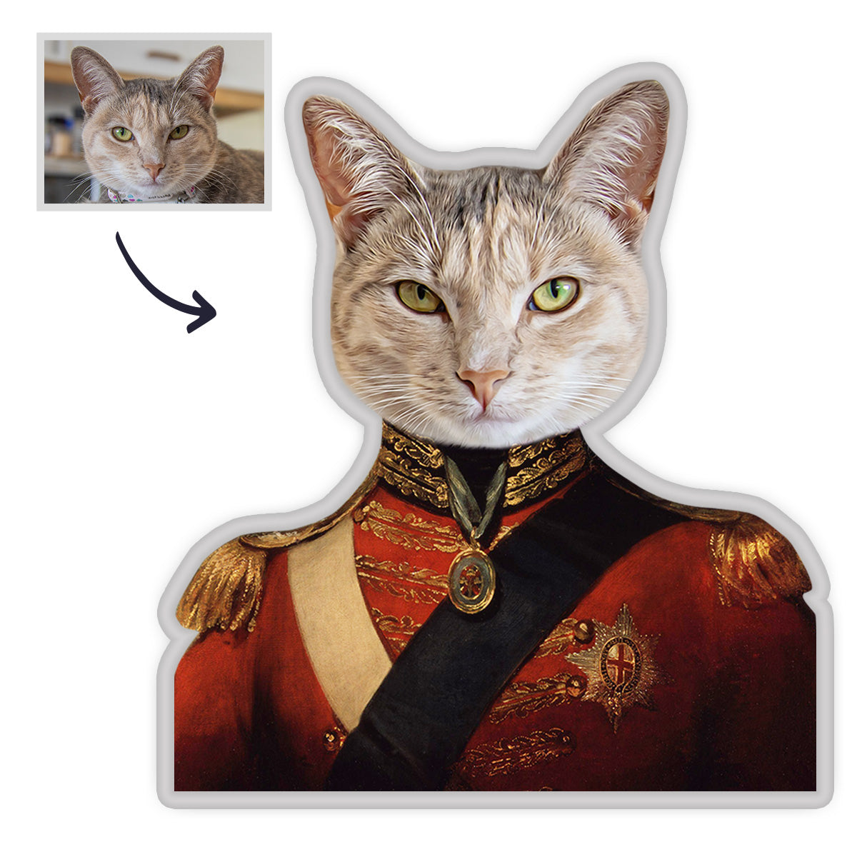 Haustier Porträt Kissen Königin Haustier MiniMe Kissen Königliches Hau