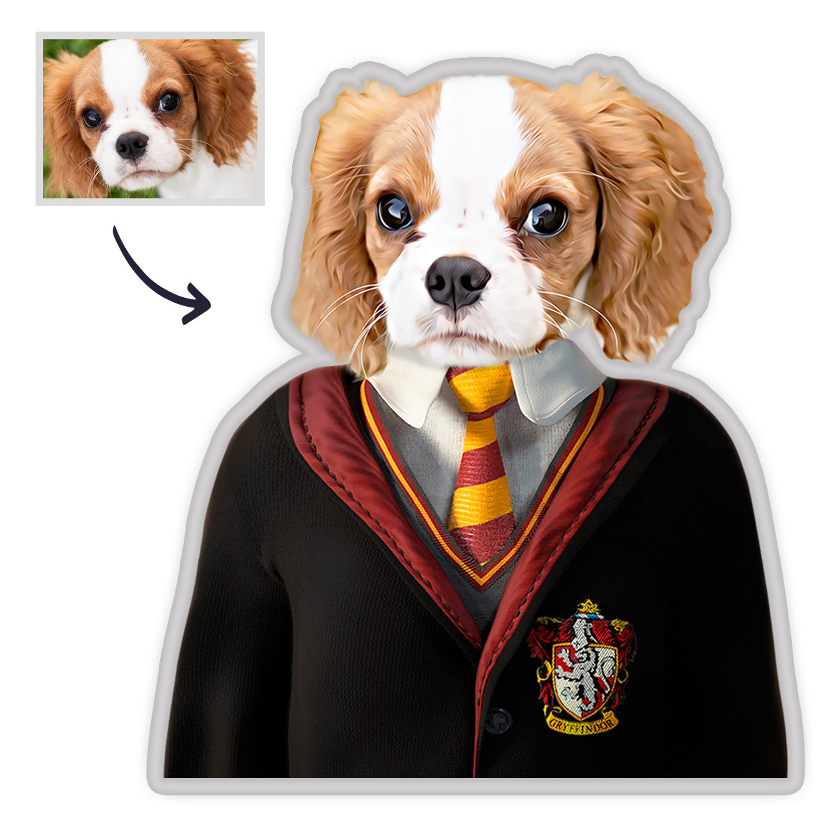 Haustier MiniMe Kissen Haustier Portrait Kissen Royal Haustier Körperpuppen Kissen Gesichtskissen Personalisiertes Geschenk