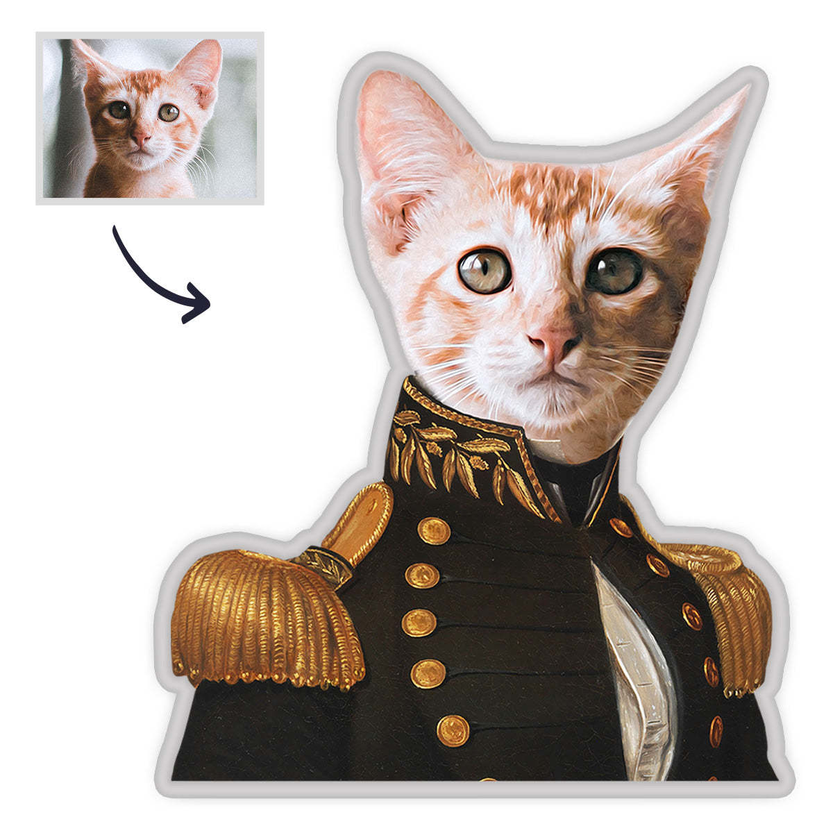 Haustier MiniMe Kissen Haustier Portrait Kissen Royal Haustier Körperpuppen Kissen Gesichtskissen Personalisiertes Geschenk