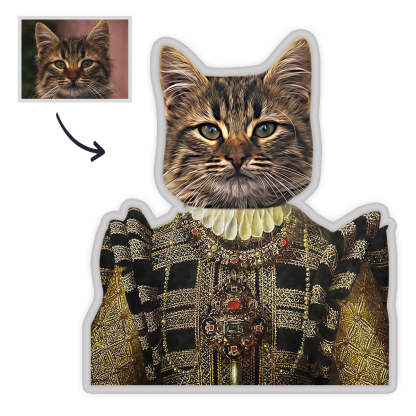 Haustier MiniMe Kissen Allgemeines Haustier Portrait Kissen Royal Queen Haustier Körperpuppen Kissen Gesichtskissen Einzigartiges Geschenk