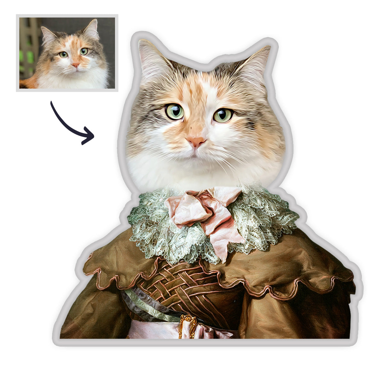 Individuelles Haustier Porträt Kissen Personalisiertes MiniMe Kissen A