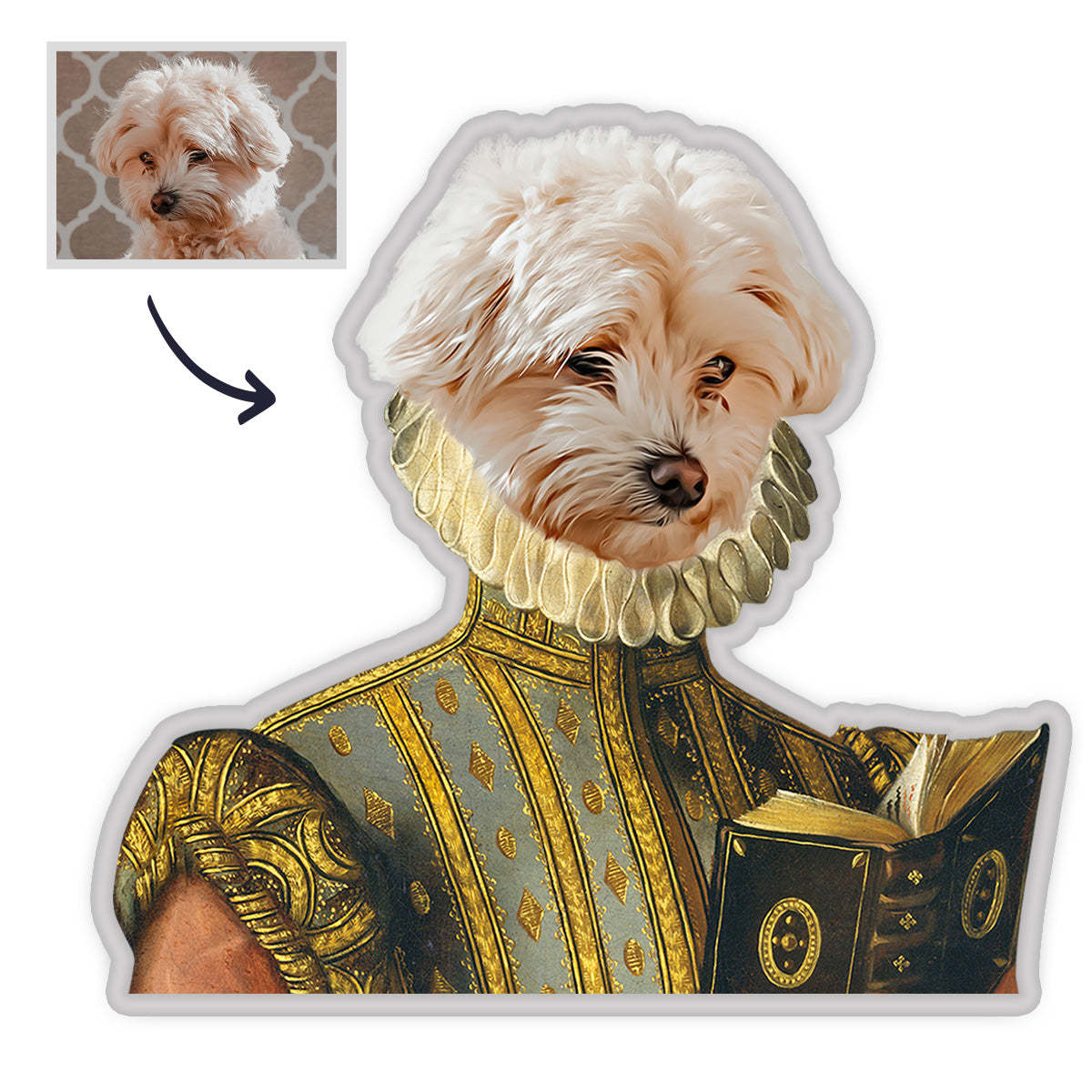 Individuelles Haustier Porträt Kissen Personalisiertes MiniMe Kissen Allgemeines Haustier Körperkissen