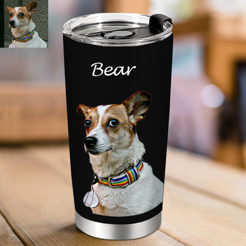 Personalisierte Tierfoto Thermobecher Individuelle Reisebecher Tasse Mit Katze Hund Foto Geschenk Für Tierliebhaber