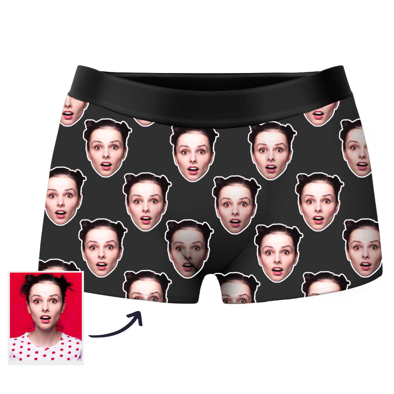 Personalisierte Boxershorts für Ehemann Personalisierte Gesicht Boxers