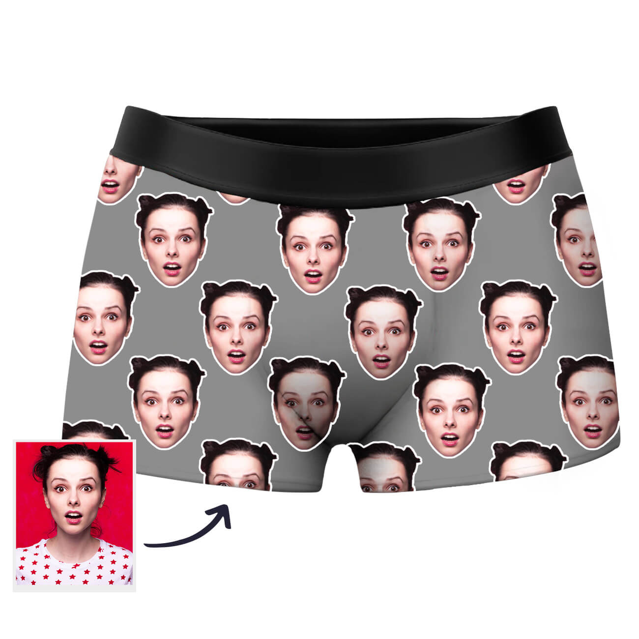 Personalisierte Boxershorts für Ehemann Personalisierte Gesicht Boxers