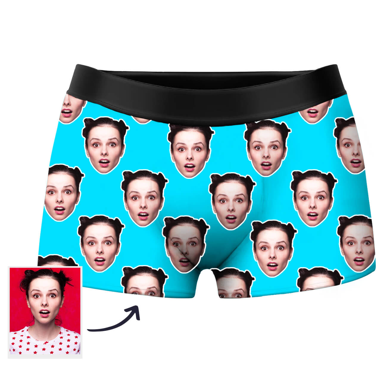 Personalisierte Boxershorts für Ehemann Personalisierte Gesicht Boxers