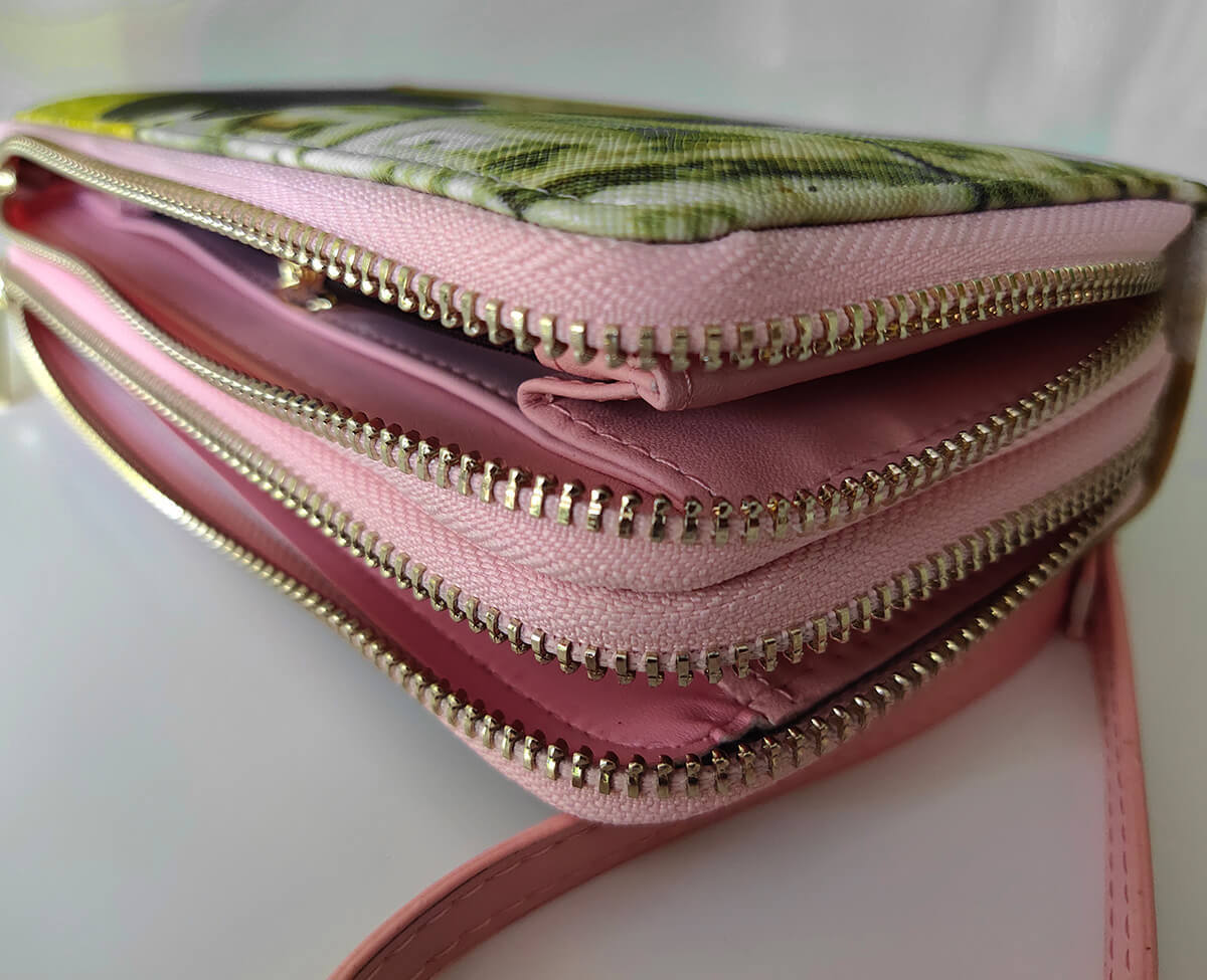 Geschenk Für Mama Personalisierte Foto-Geldbörse Für Frauen Zwei Reißverschlussfächer Leder Lange Geldbörse