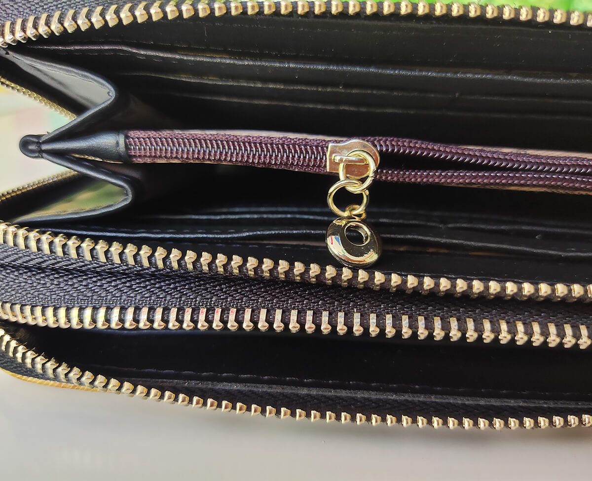 Geschenk Für Mama Personalisierte Foto-Geldbörse Für Frauen Zwei Reißverschlussfächer Leder Lange Geldbörse