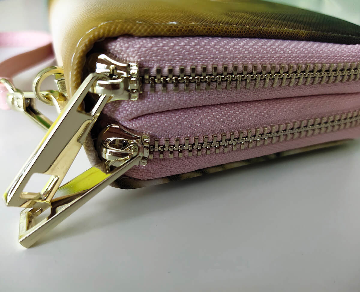 Geschenk Für Mama Personalisierte Foto-Geldbörse Für Frauen Zwei Reißverschlussfächer Leder Lange Geldbörse