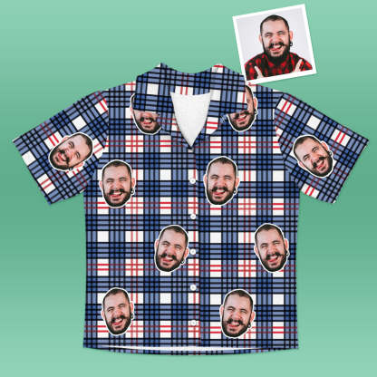 Personalisierte Foto Pyjamas Heim Schlafanzug Custom Face Kurzarm Pyjamas Weihnachtsgeschenk