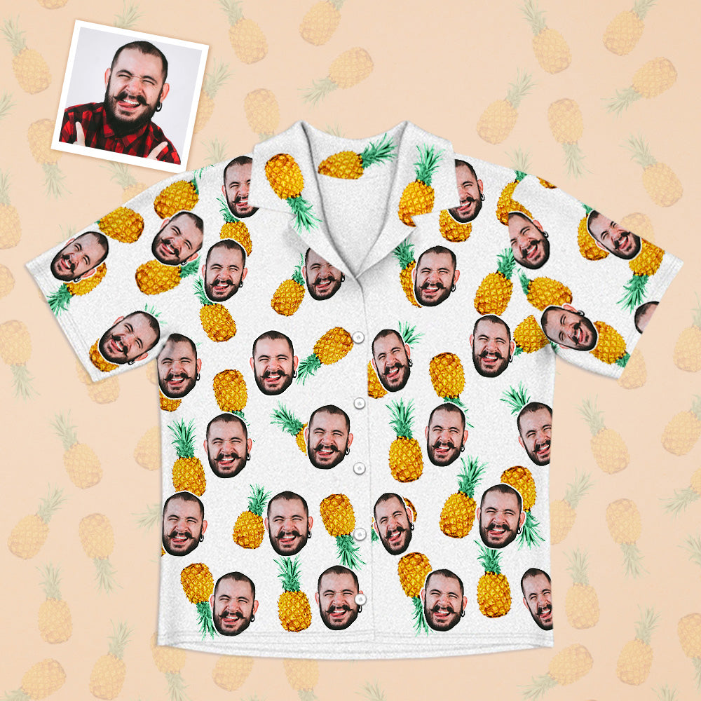 Personalisierte Gesicht Kurzarm Pyjamas Sommer Pyjamas Personalisierte Hawaii Stil Pyjamas mit Gesicht