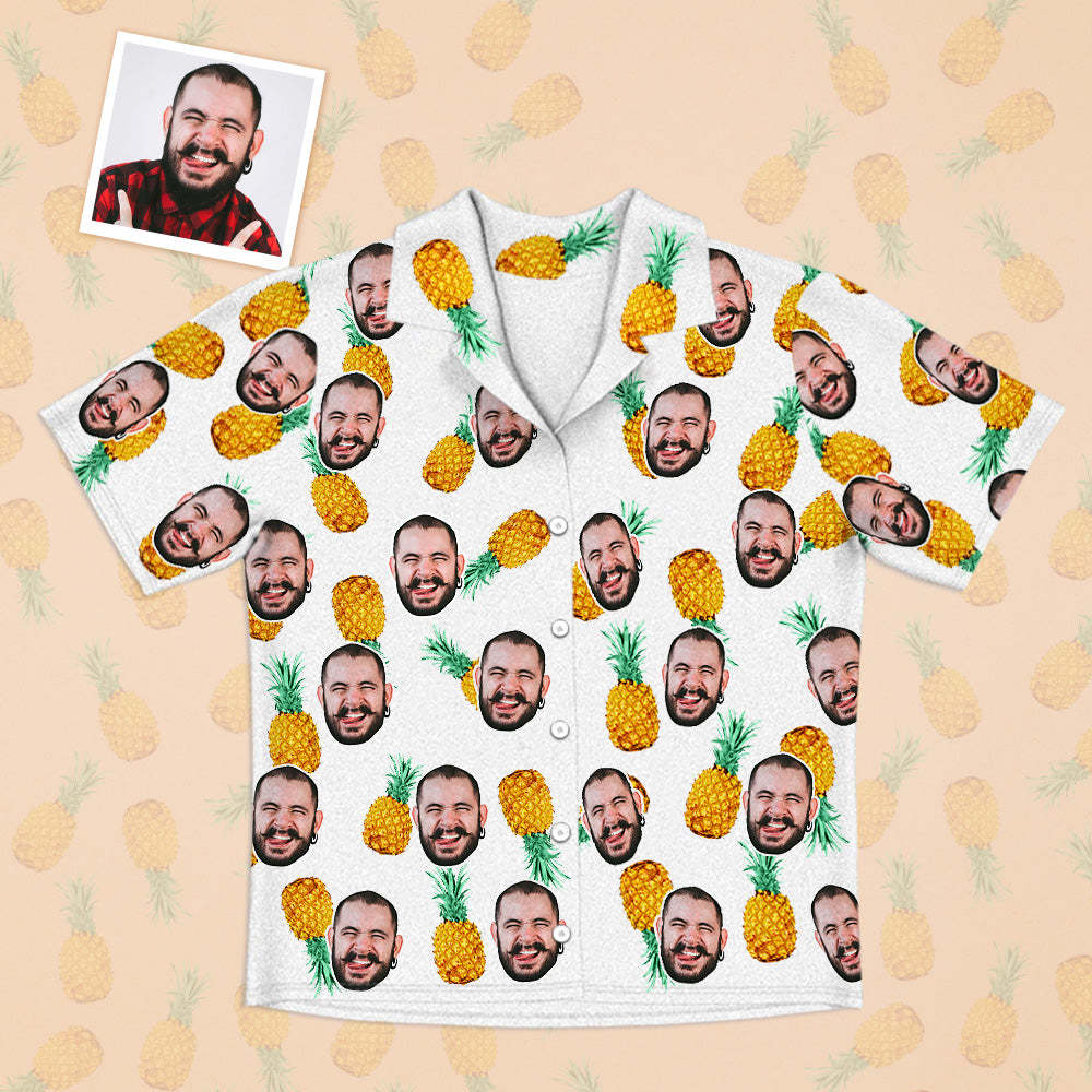Personalisierte Gesicht Kurzarm Pyjamas Sommer Pyjamas Personalisierte Hawaii Stil Pyjamas mit Gesicht