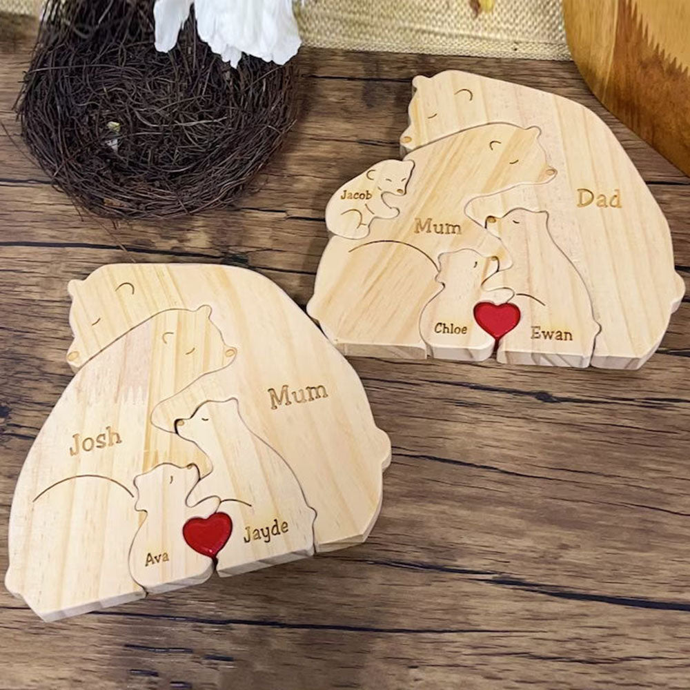 Personalisiertes Holz Bären Name Puzzle Andenken Geschenk