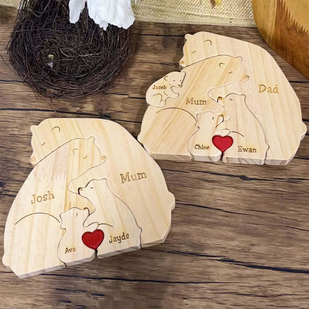 Personalisiertes Holz Bären Name Puzzle Andenken Geschenk