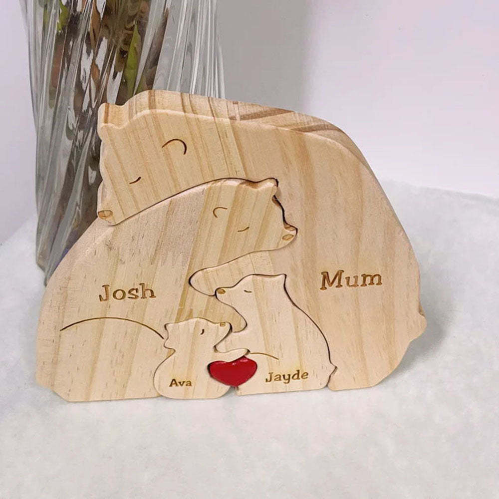 Personalisiertes Holz Bären Name Puzzle Andenken Geschenk