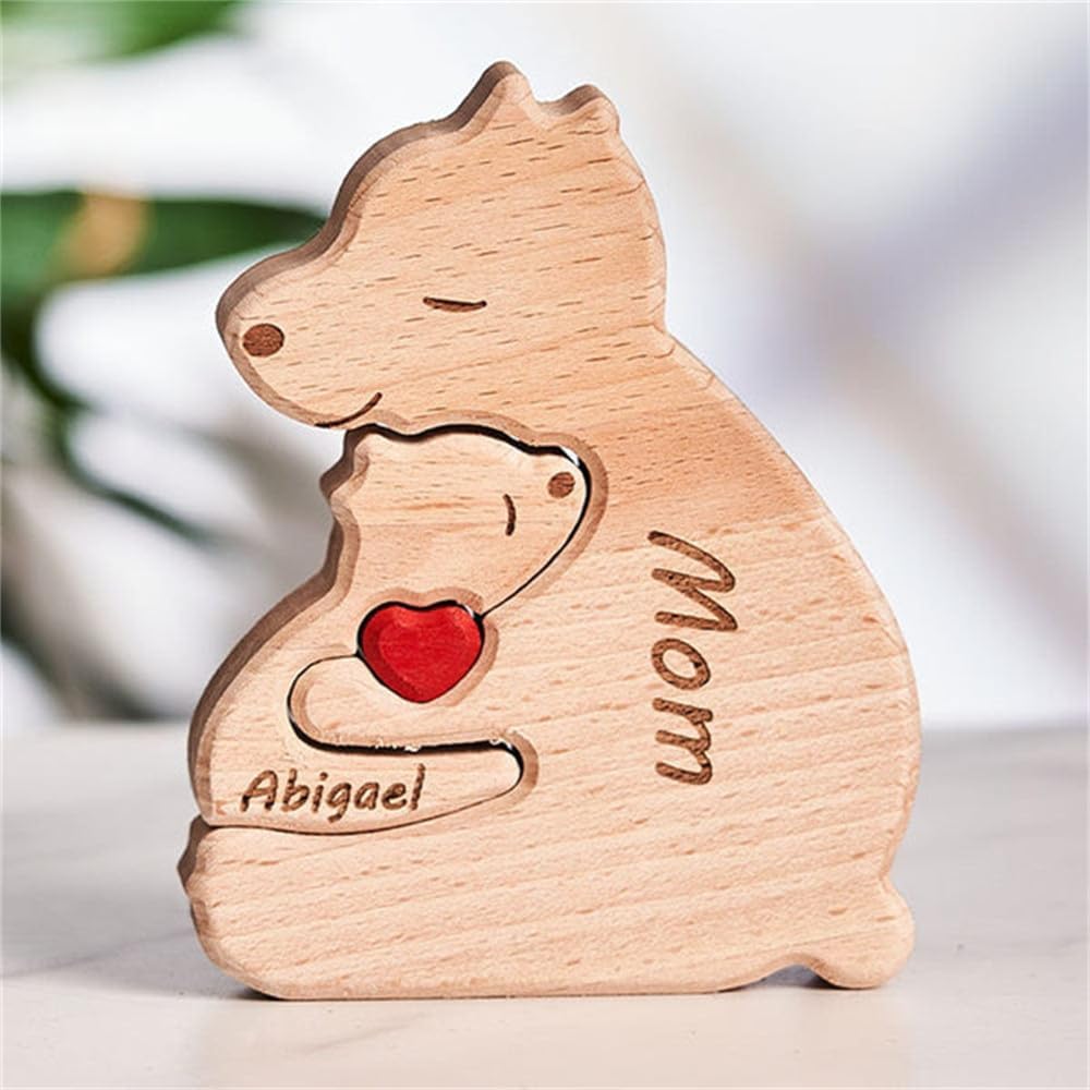 Personalisiertes Holz Bären Name Puzzle Andenken Geschenk