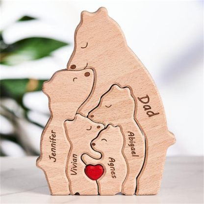 Personalisiertes Holz Bären Name Puzzle Andenken Geschenk