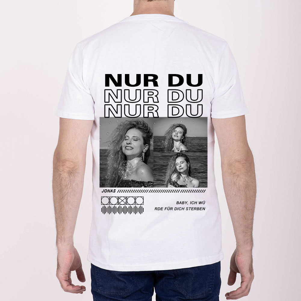 Personalisiertes Collage Foto TShirt Geschenk Für Freundin Oder Freund