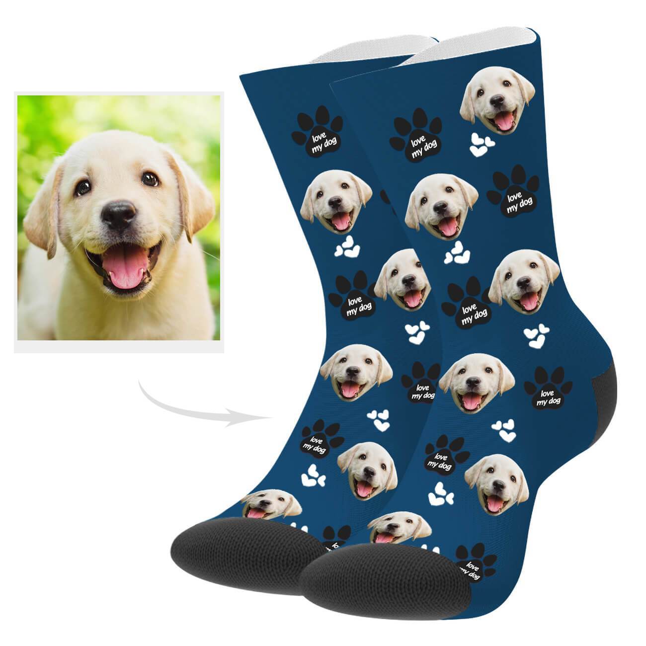 Personalisierte Hundegesicht Socken Hundefoto Auf Den Socken
