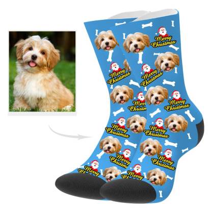 Weihnachtssocken Mit Hundefoto Personalisierte Hund Weihnachtssocken