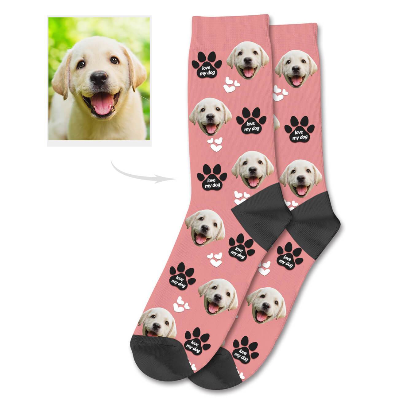 Personalisierte Hundegesicht Socken Hundefoto Auf Den Socken