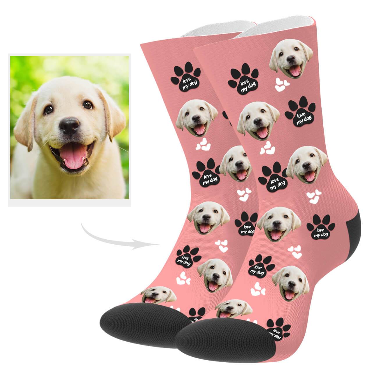 Personalisierte Hundegesicht Socken Hundefoto Auf Den Socken