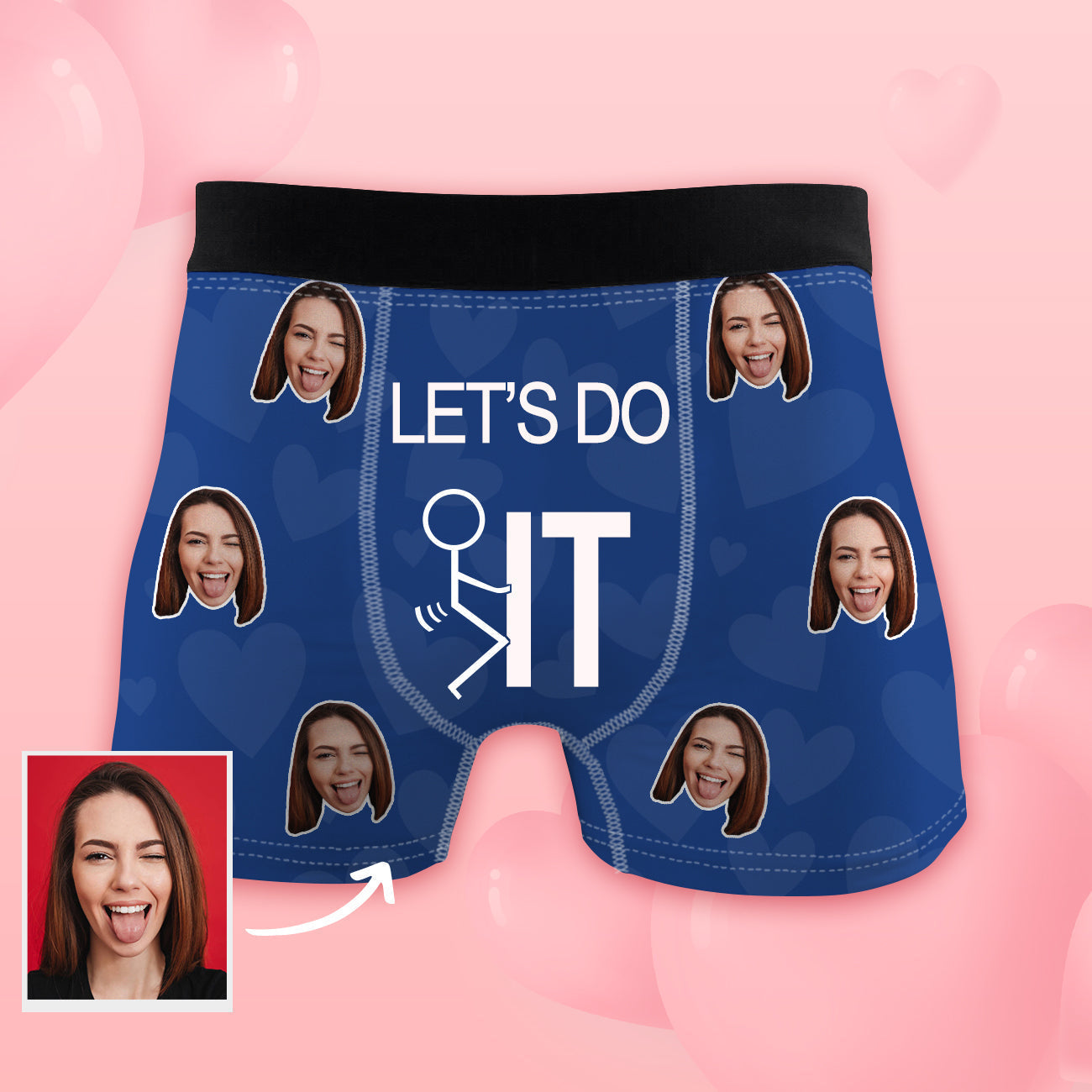 Personalisierte Boxershorts mit Gesicht Personalisierte Shorts mit Fot