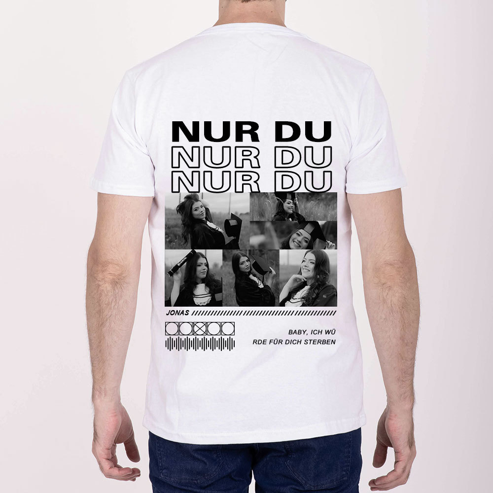 Personalisiertes Collage Foto TShirt Geschenk Für Freundin Oder Freund