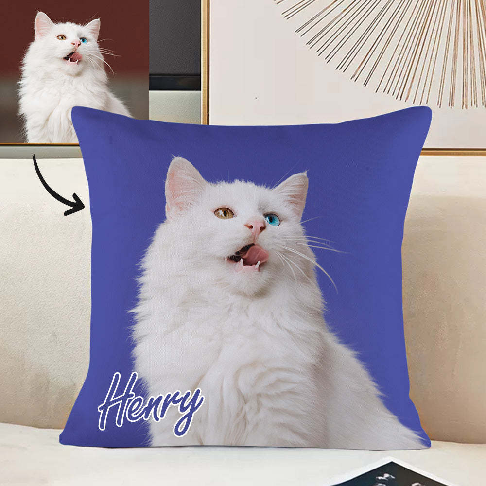Personalisiertes Haustier Foto Kissen Dekoratives Kissenbezug Katzen Kissen Hund Kissen Wohnkissen Individuelles Geschenk