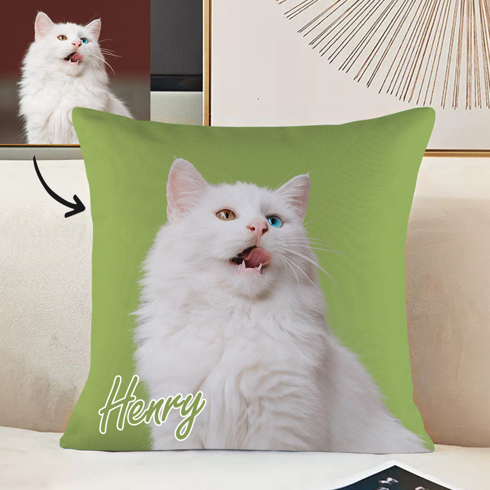Personalisiertes Haustier Foto Kissen Dekoratives Kissenbezug Katzen Kissen Hund Kissen Wohnkissen Individuelles Geschenk