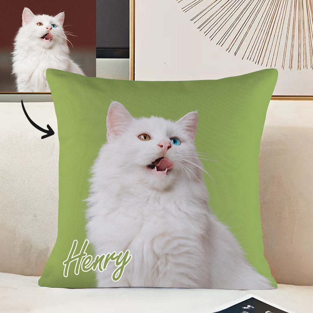 Personalisiertes Haustier Foto Kissen Dekoratives Kissenbezug Katzen Kissen Hund Kissen Wohnkissen Individuelles Geschenk