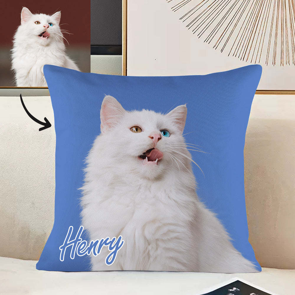 Personalisiertes Haustier Foto Kissen Dekoratives Kissenbezug Katzen Kissen Hund Kissen Wohnkissen Individuelles Geschenk