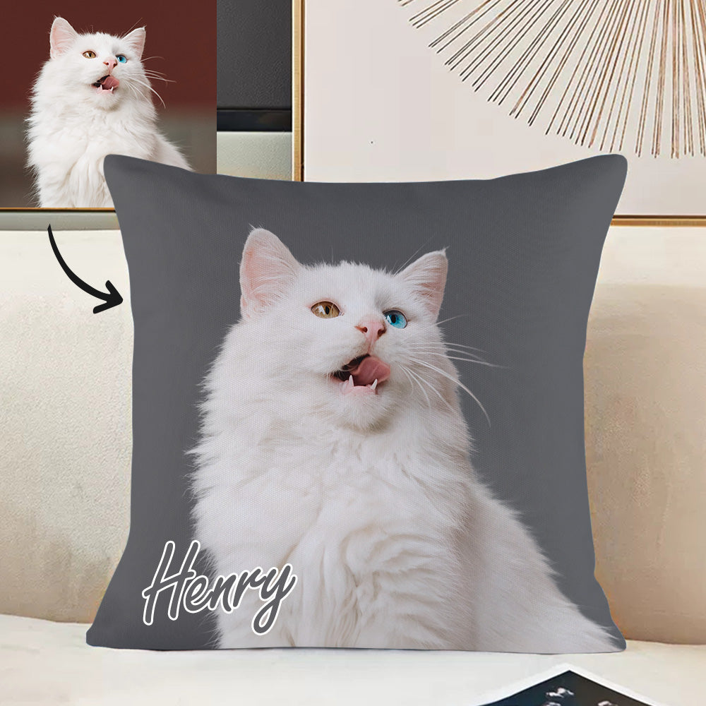 Personalisiertes Haustier Foto Kissen Dekoratives Kissenbezug Katzen Kissen Hund Kissen Wohnkissen Individuelles Geschenk