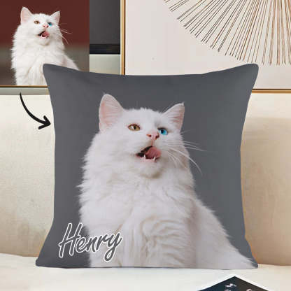 Personalisiertes Haustier Foto Kissen Dekoratives Kissenbezug Katzen Kissen Hund Kissen Wohnkissen Individuelles Geschenk