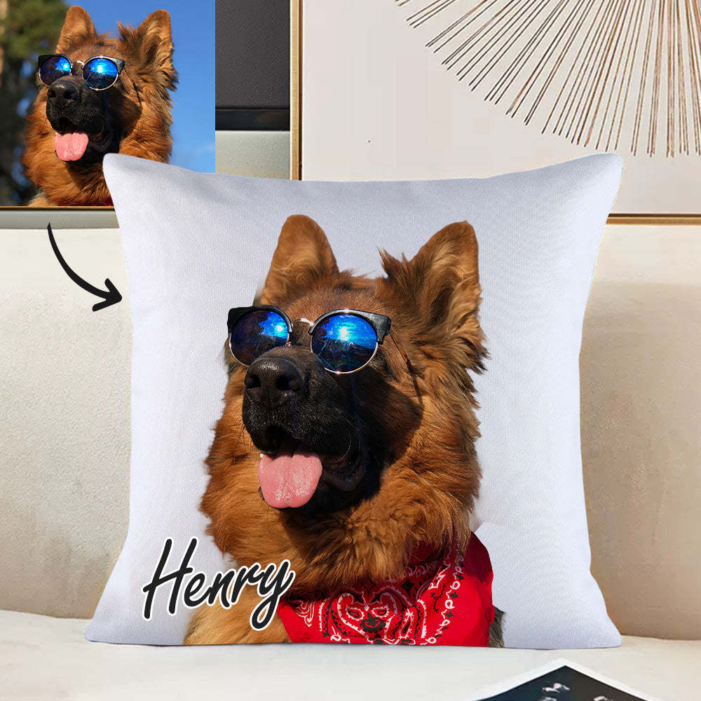Personalisiertes Haustier Foto Kissen Dekoratives Kissenbezug Katzen Kissen Hund Kissen Wohnkissen Individuelles Geschenk