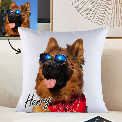 Personalisiertes Haustier Foto Kissen Dekoratives Kissenbezug Katzen Kissen Hund Kissen Wohnkissen Individuelles Geschenk