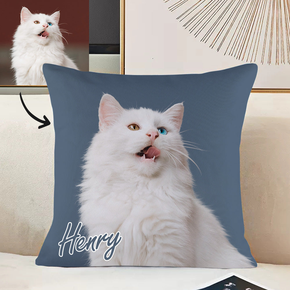 Personalisiertes Haustier Foto Kissen Dekoratives Kissenbezug Katzen Kissen Hund Kissen Wohnkissen Individuelles Geschenk