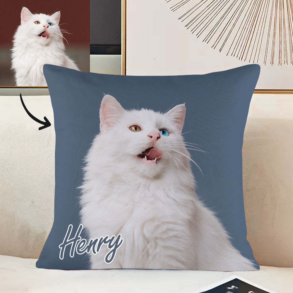 Personalisiertes Haustier Foto Kissen Dekoratives Kissenbezug Katzen Kissen Hund Kissen Wohnkissen Individuelles Geschenk