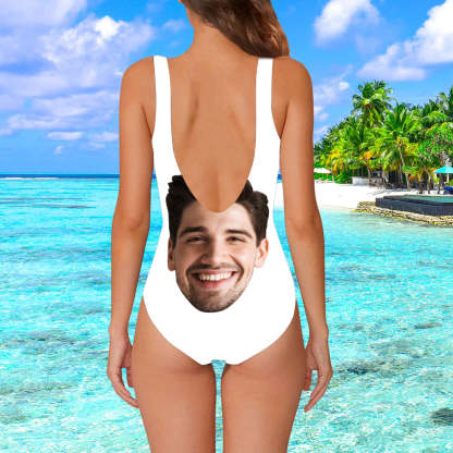 Damen Badeanzug mit eigenem Gesicht Individuelle Gesicht Print Bademode