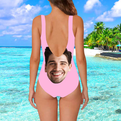 Damen Badeanzug mit eigenem Gesicht Individuelle Gesicht Print Bademode