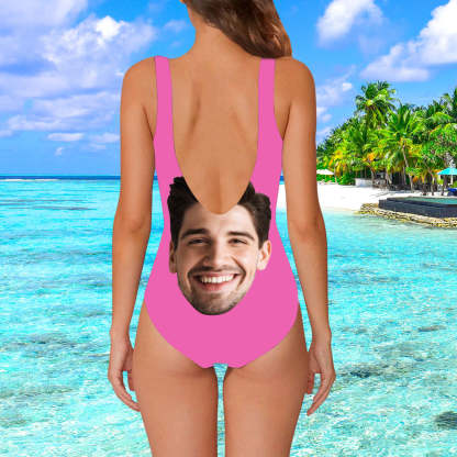 Damen Badeanzug mit eigenem Gesicht Individuelle Gesicht Print Bademode