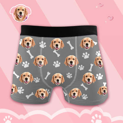 Herren Boxershorts mit Hundefoto Personalisierte Haustier Unterwäsche mit Hundegesicht