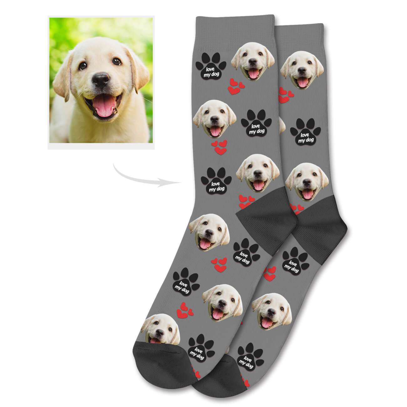 Personalisierte Hundegesicht Socken Hundefoto Auf Den Socken