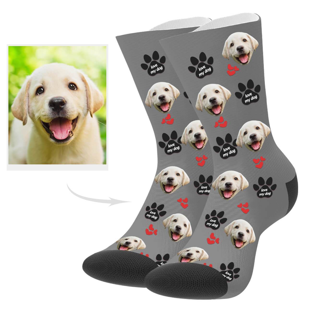 Personalisierte Hundegesicht Socken Hundefoto Auf Den Socken