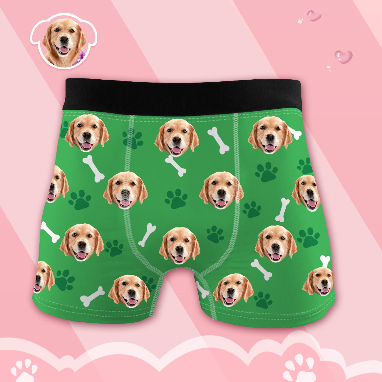 Herren Boxershorts mit Hundefoto Personalisierte Haustier Unterwäsche 