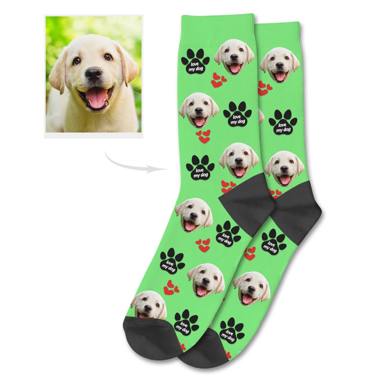 Personalisierte Hundegesicht Socken Hundefoto Auf Den Socken
