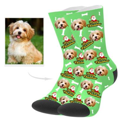 Weihnachtssocken Mit Hundefoto Personalisierte Hund Weihnachtssocken