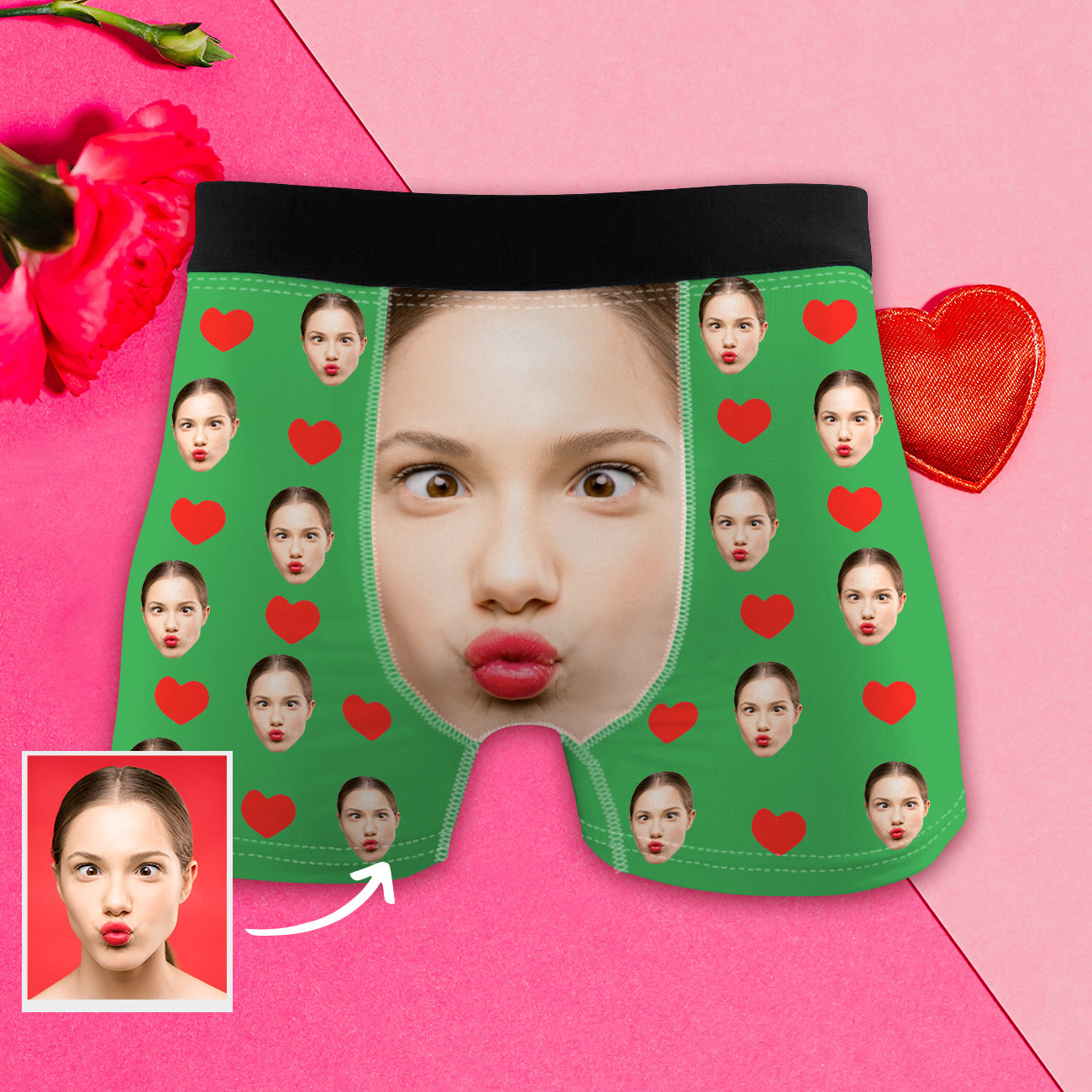 Jubiläumsgeschenk für Ehemann Personalisierte Boxershorts mit Foto